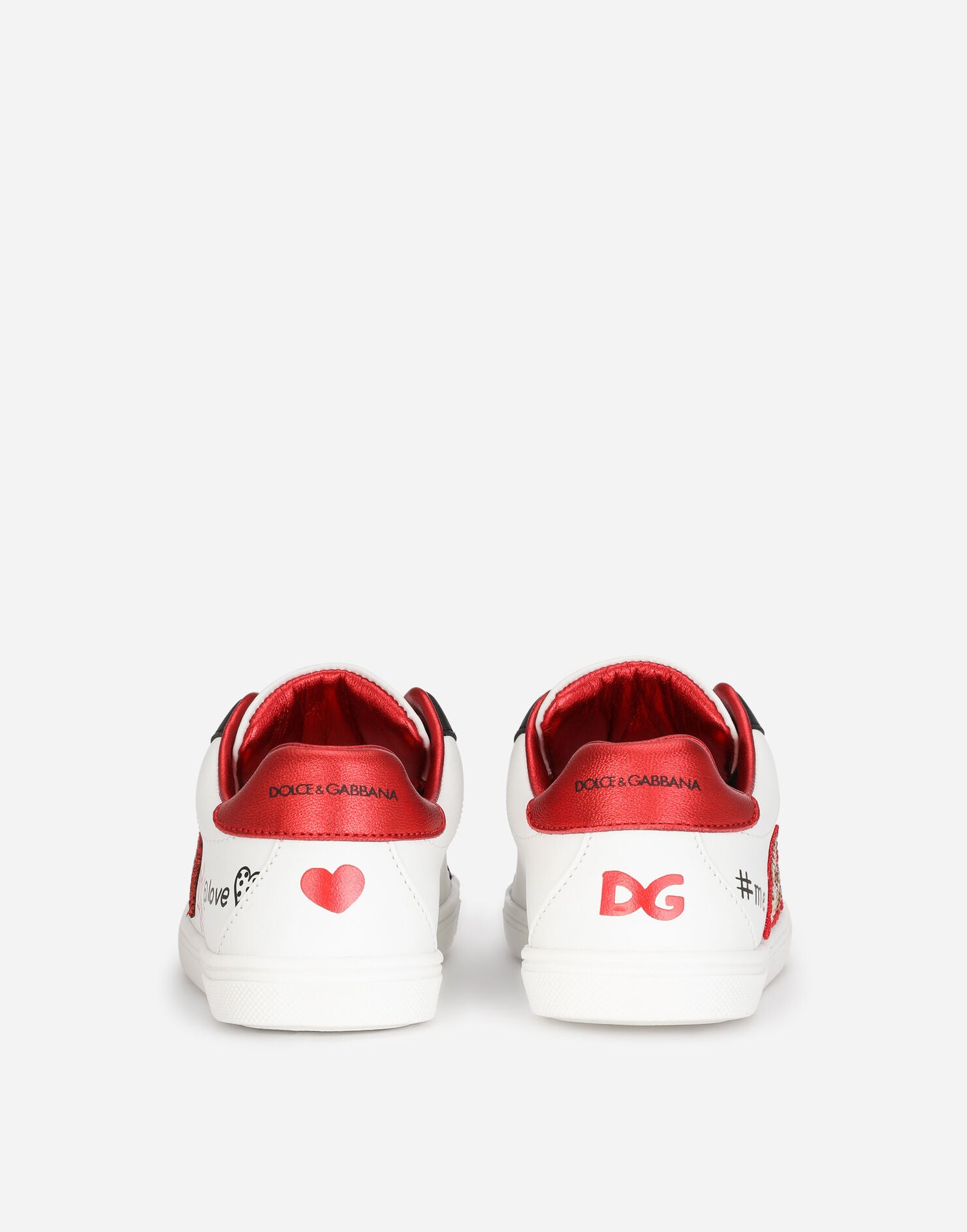 DOLCE & GABBANA KIDS PRINTED SNEAKER WHITE/MULTICOLOR