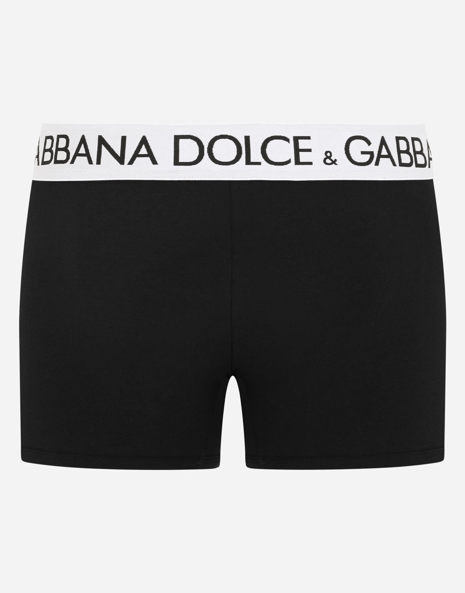 DOLCE&GABBANA LONG LEG BOXER BLACK-WHITE