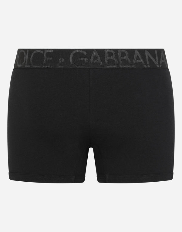 DOLCE&GABBANA TWO-WAY STRETCH BOXER BLACK