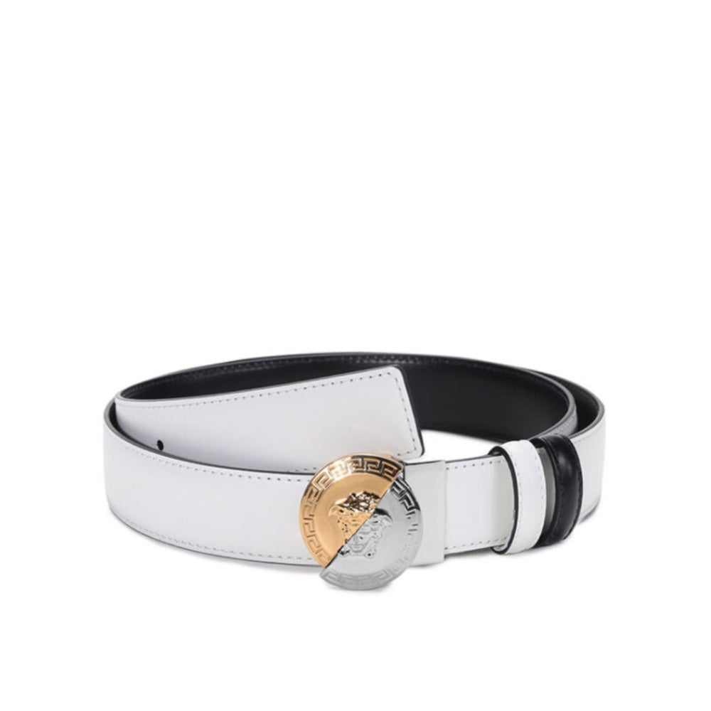 VERSACE REVERSIBLE BELT WHITE-BLACK