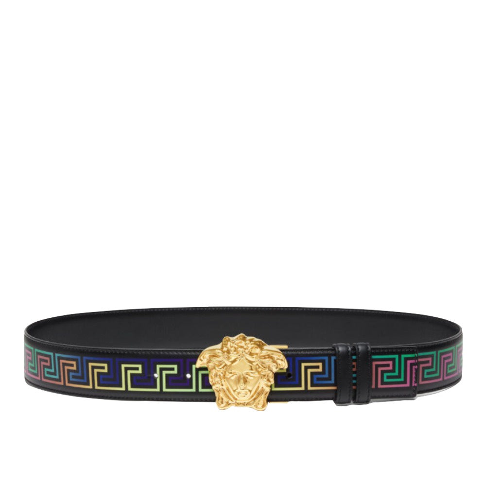 VERSACE LA MEDUSA GRECA NEON PRINT BELT