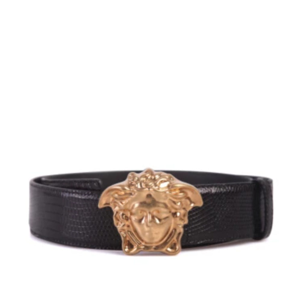 VERSACE BELT NERO-ORO