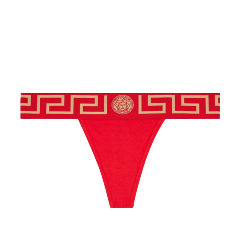 VERSACE GRECA BORDER THONG RED/GOLD – Enzo Clothing Store