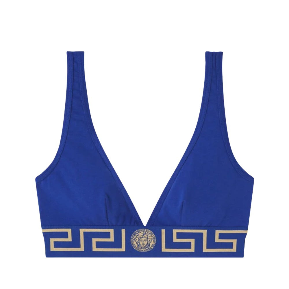 VERSACE GRECA BORDER BRALETTE BLUETTE-ORO