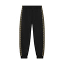 VERSACE GRECA SIGNATURE ACCENT GYM SWEATPANTS NERO-STAMPA