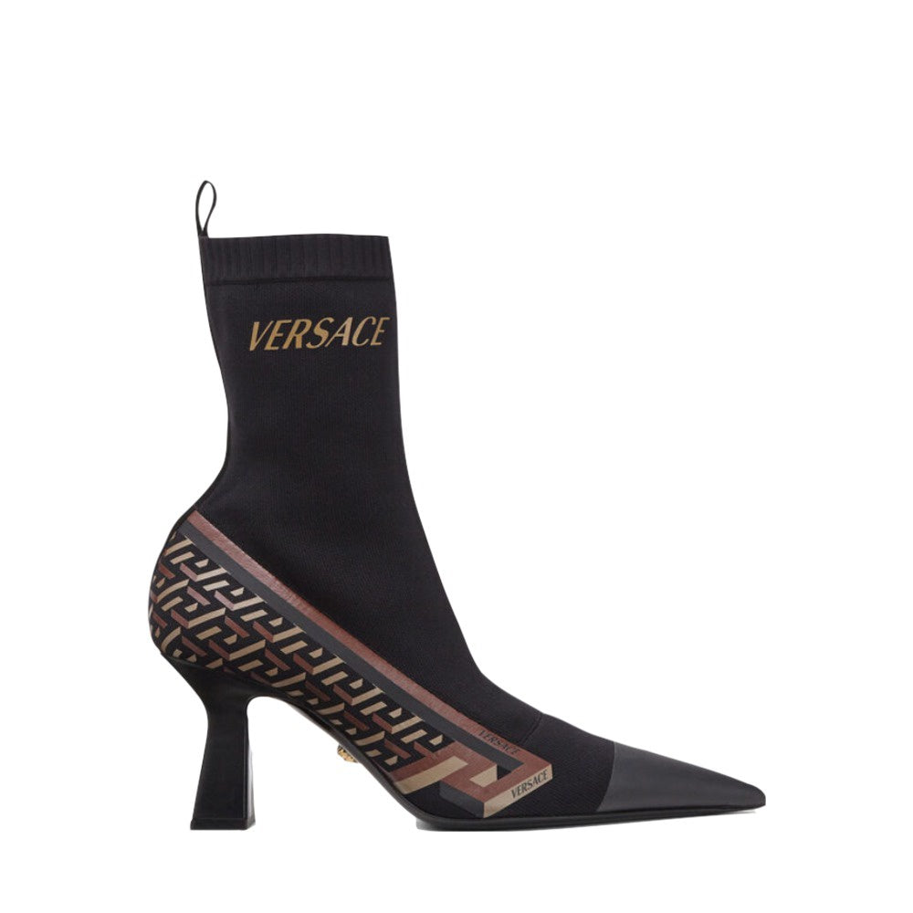 VERSACE LA GRECA SIGNATURE SOCK BOOTS