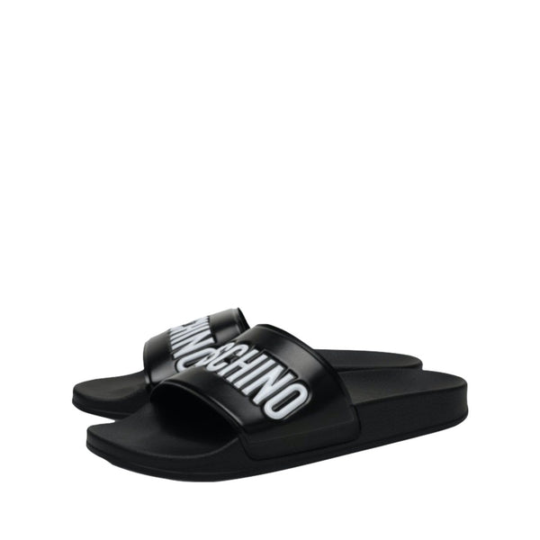 MOSCHINO COUTURE PVC POOL SLIDE WITH LOGO