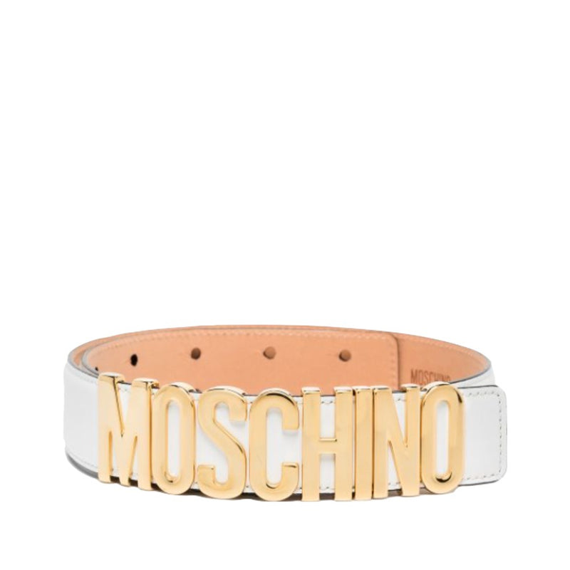 MOSCHINO COUTURE BELT WHITE-GOLD