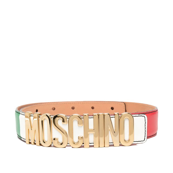 MOSCHINO COUTURE BELT RED-WHITE-GREEN