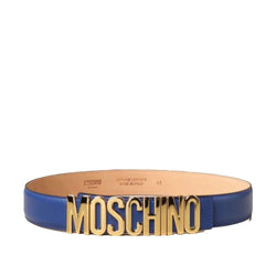 MOSCHINO COUTURE BELT BLUE-GOLD