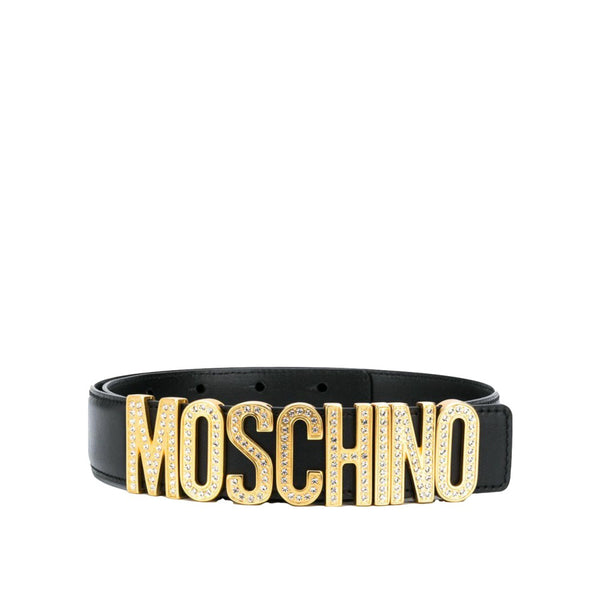 MOSCHINO COUTURE BELT CRYSTAL-BLACK