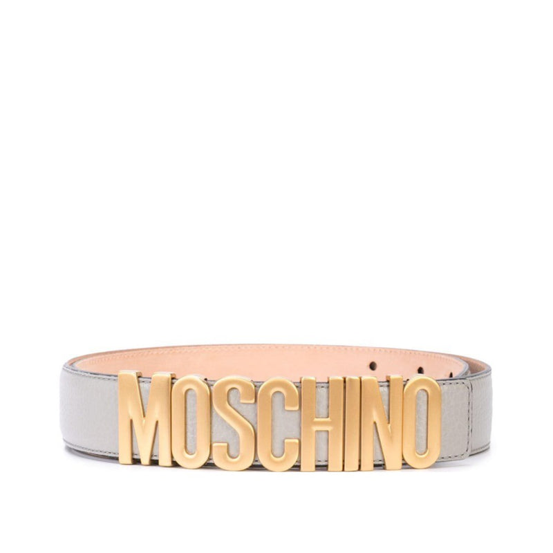 MOSCHINO COUTURE BELT GREY-GOLD