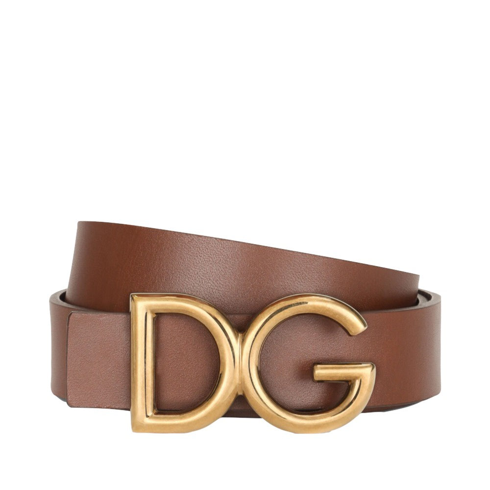 DOLCE & GABBANA BELT BRWN-GOLD