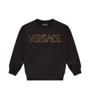 VERSACE KIDS LOGO SWEATSHIRT BLACK-GOLD
