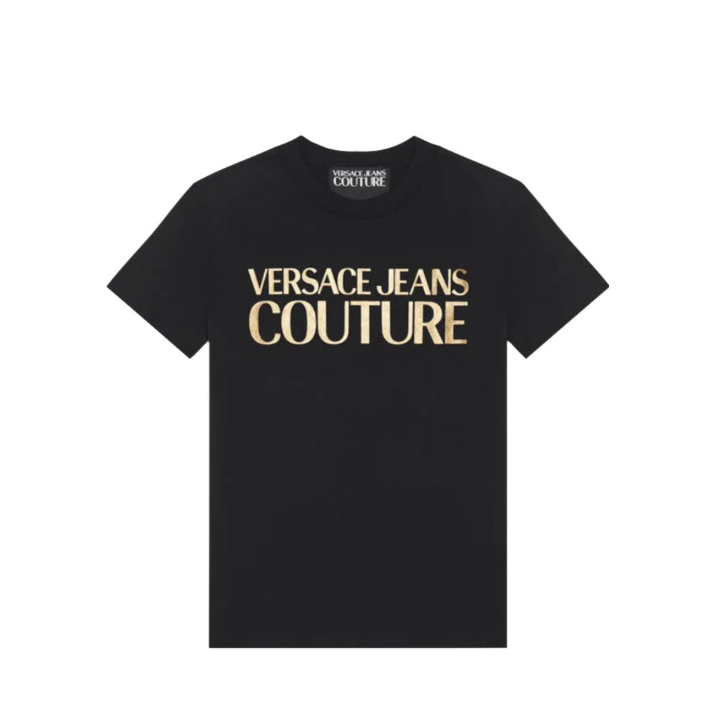 VERSACE JEANS COUTURE LOGO T-SHIRT GOLD/BLACK