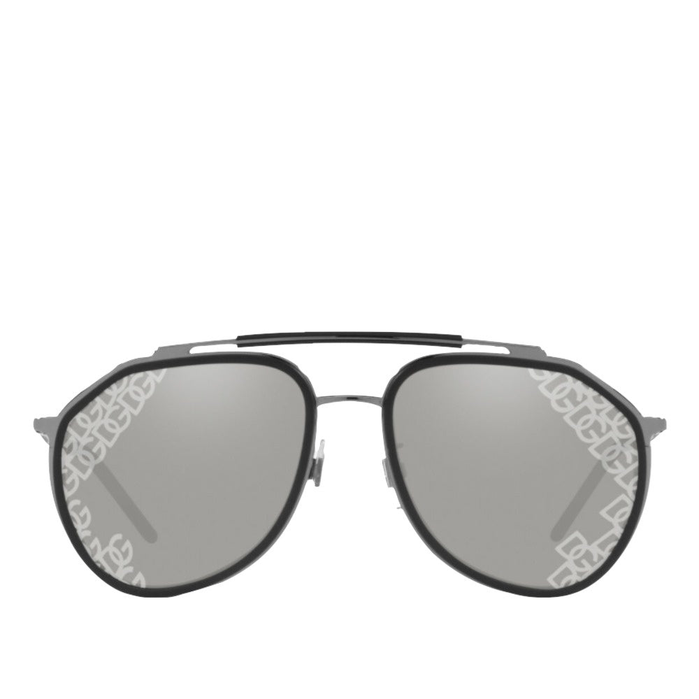 DOLCE & GABBANA MADISON SUNGLASSES GREY-MATTE BLACK