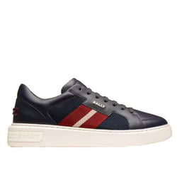 BALLY MELYS NAVY LEATHER SNEAKERS