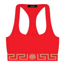 VERSACE GRECA BORDER SPORTS BRA RED-GOLD