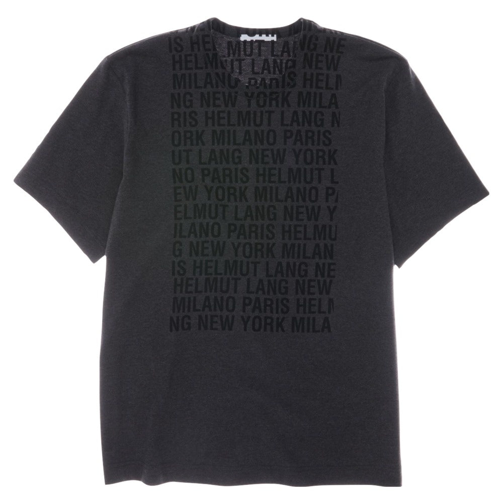 HELMUT LANG BOX LOGO TEE DARK HEATHER-BLACK