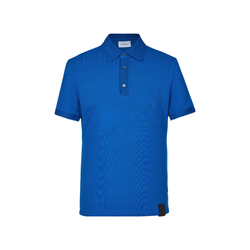 SALVATORE FERRAGAMO POLO WITH KNITTED COLLAR