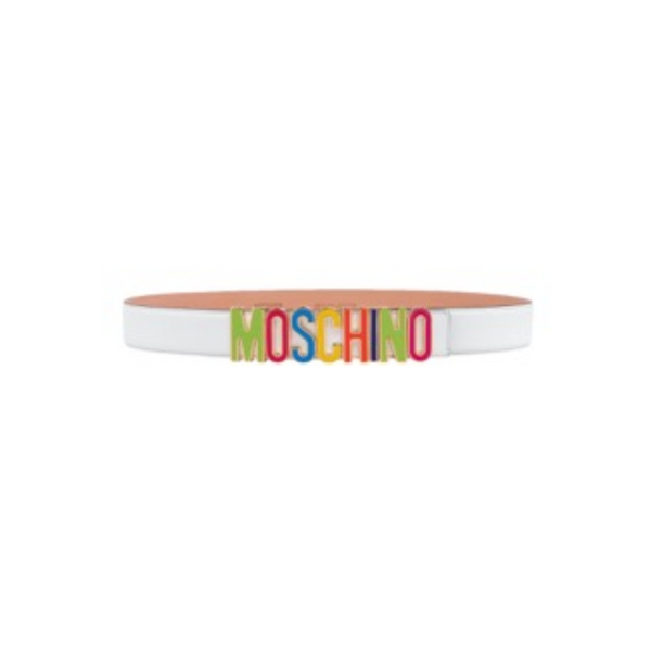 MOSCHINO LOGO BELT MULTICOLOR/WHITE