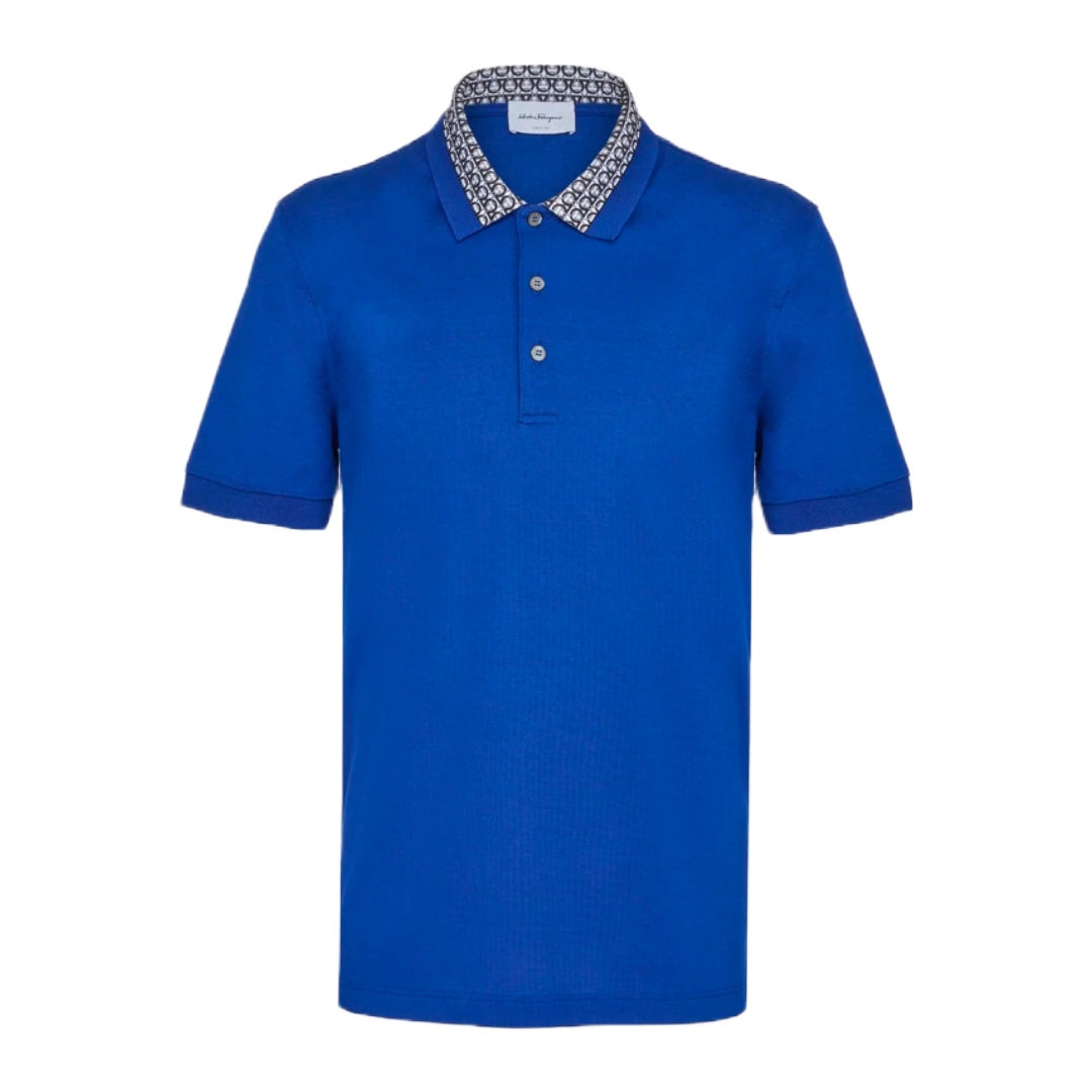 SALVATORE FERRAGAMO GANCINI POLO BLUE