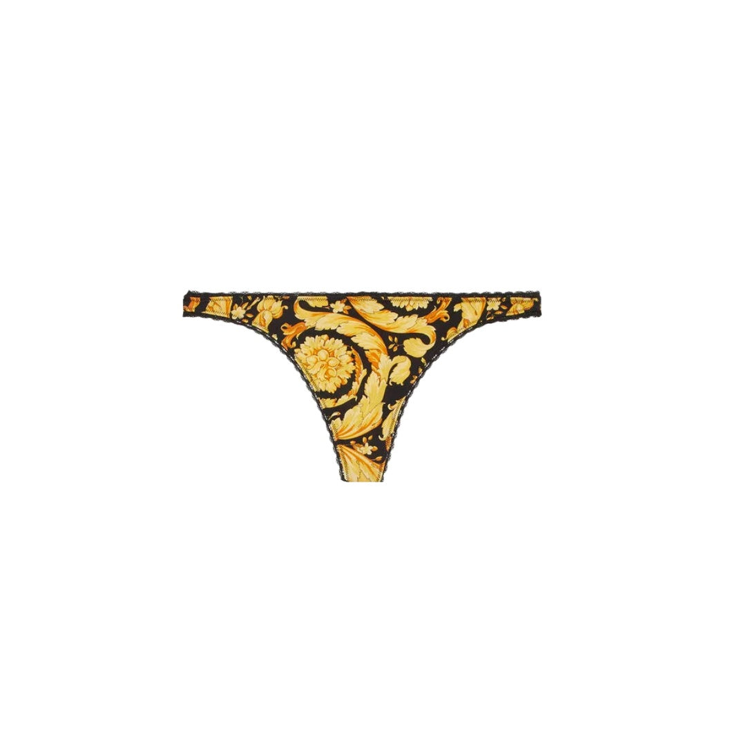 VERSACE BAROCCO PRINT THONG