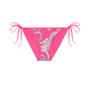 VERSACE SILVER BAROQUE REVERSIBLE BIKINI BOTTOMS FUXIA/ROSE