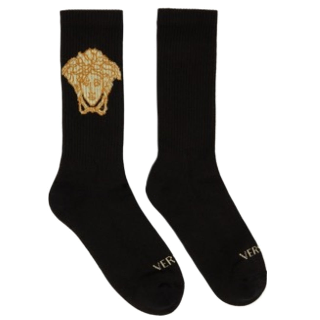 VERSACE MEDUSA ATHLETIC SOCK BLACK