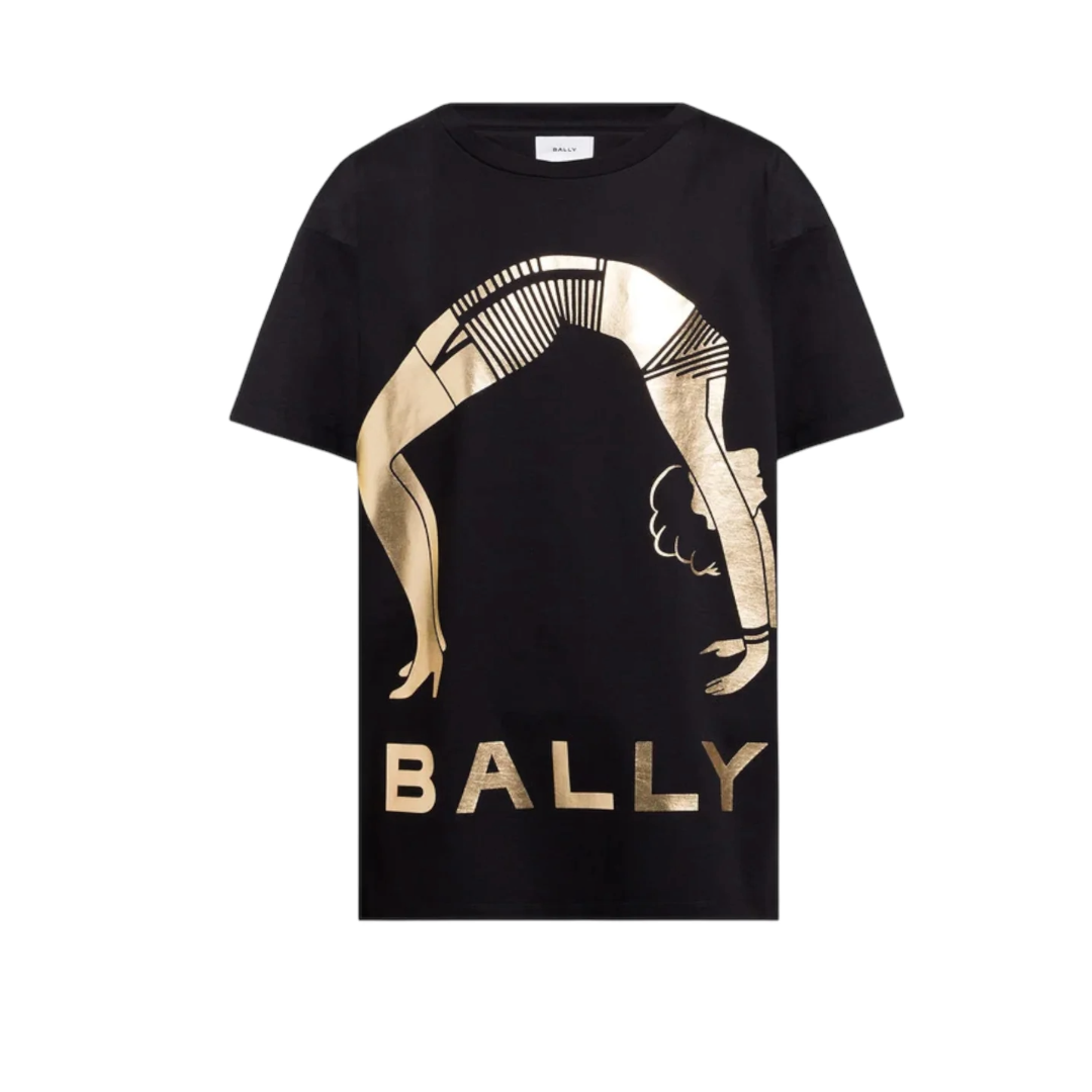 BALLY MENS GOLD LOGO TSHIRT