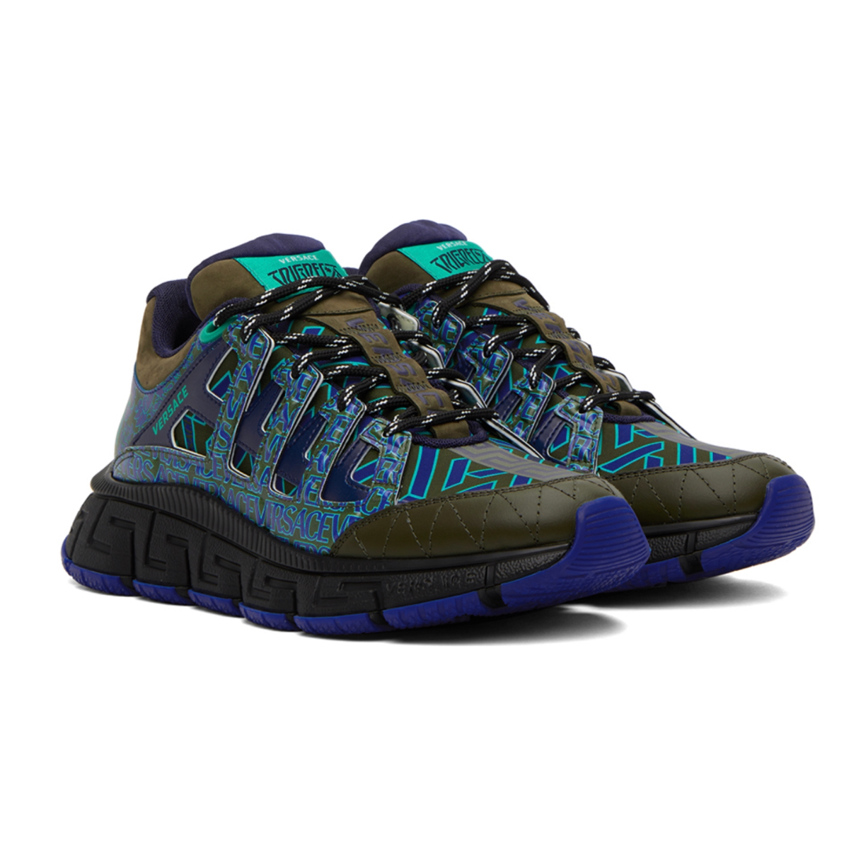 VERSACE TRIGRECA SNEAKERS MILITARY/BLUE/GREEN