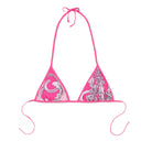VERSACE SILVER BAROQUE REVERSIBLE BIKINI TOP FUXIA/ROSE
