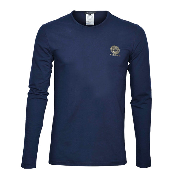 VERSACE LONG SLEEVE T-SHIRT NAVY