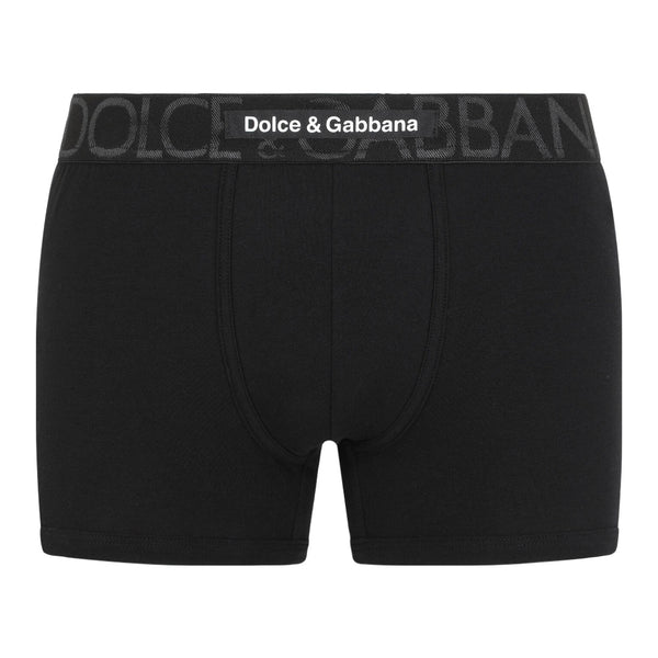 DOLCE&GABBANA TWO-WAY STRETCH BOXER BLACK