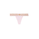 VERSACE GRECA BORDER THONG PINK/GOLD