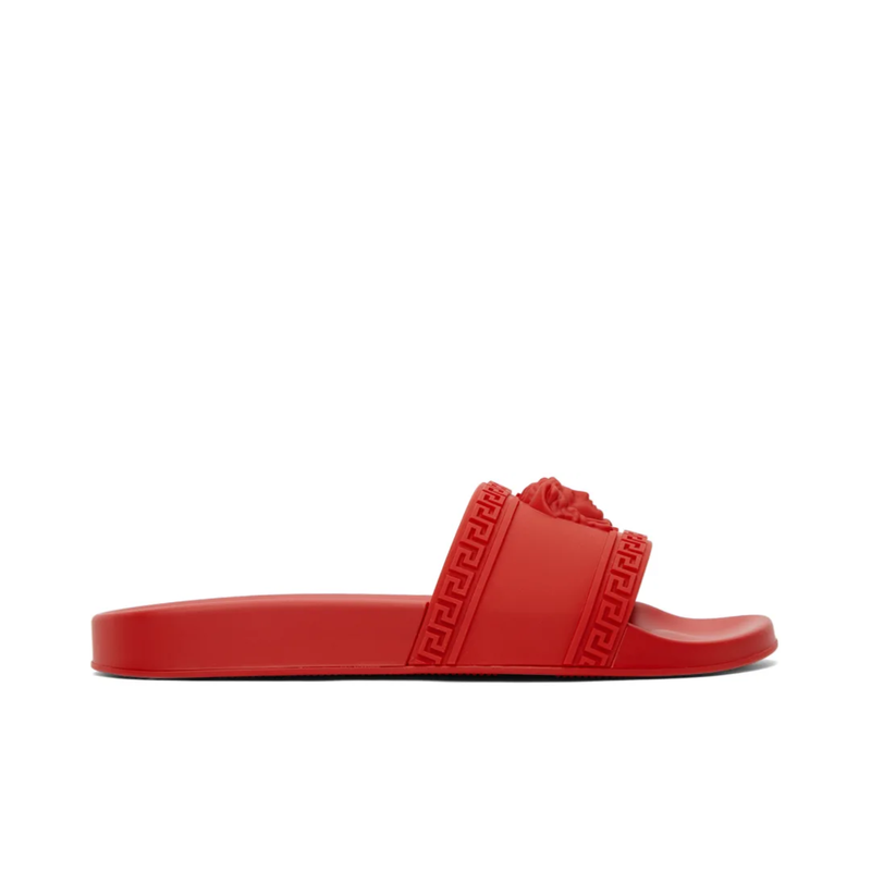 VERSACE PALAZZO POOL SLIDES RED-RED