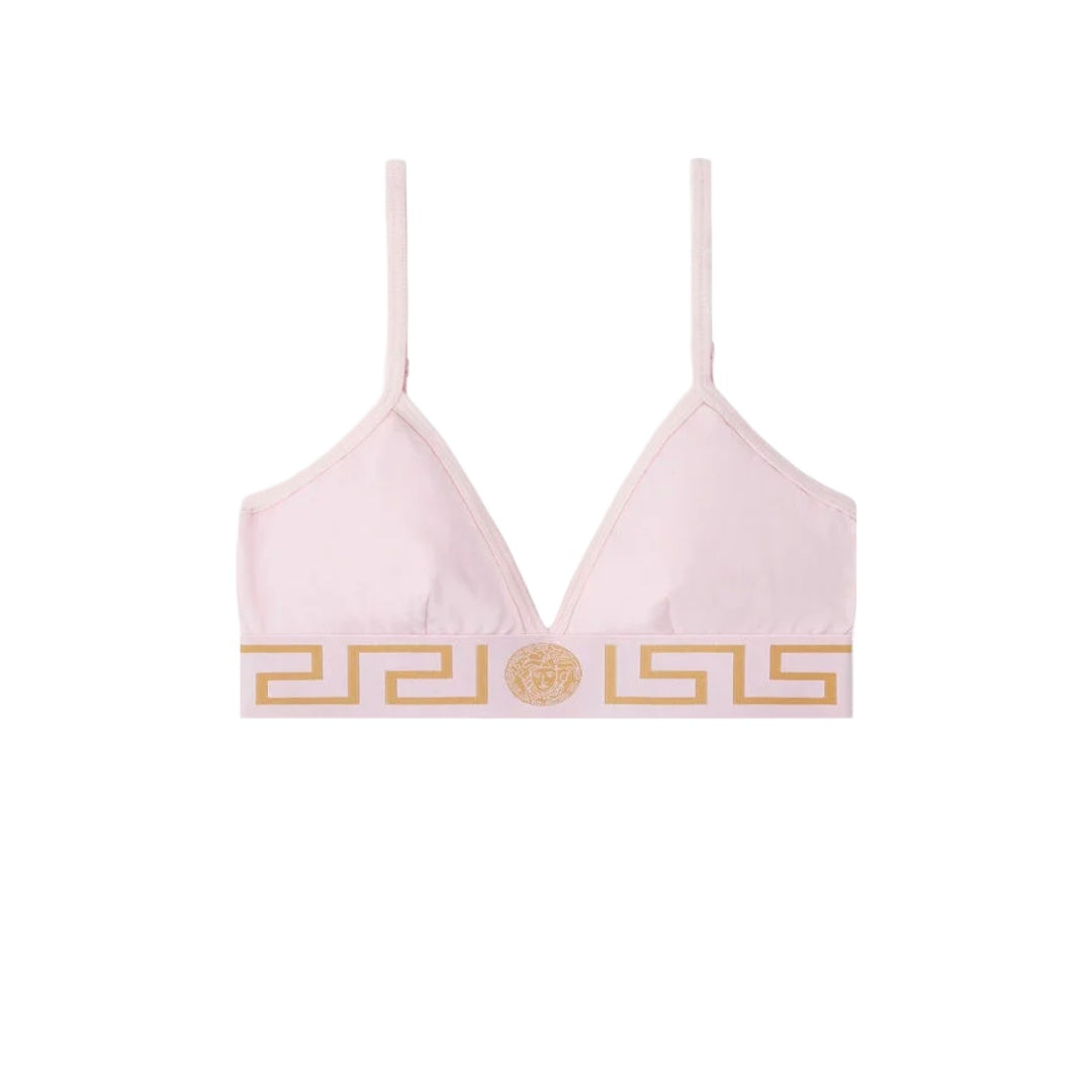 VERSACE GRECA BORDER TOP LIGHT PINK