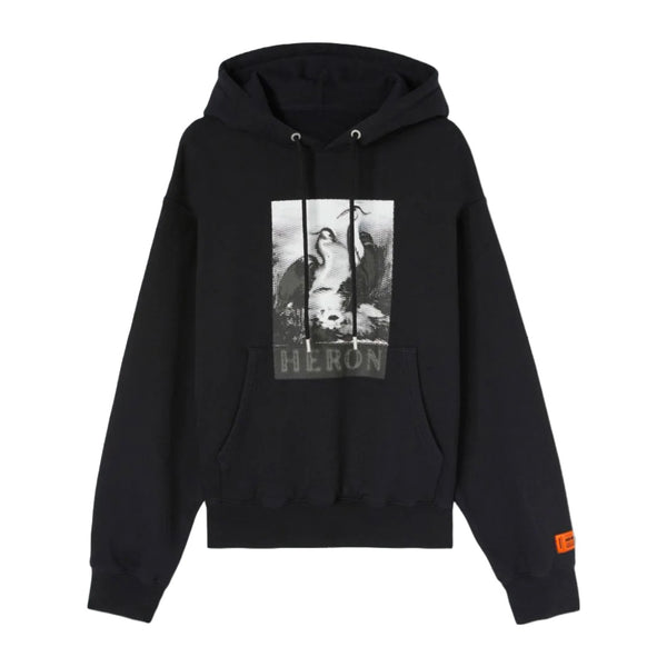 HERON PRESTON HALFTONE HERON HOODIE BLACK/GREY