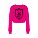MOSCHINO TEDDY EMBROIDERY ORGANIC COTTON SWEATSHIRT FUCHSIA
