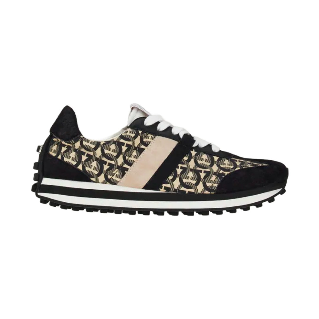 SALVATORE FERRAGAMO FERRAGAMO UNISEX SNEAKER BLACK/BEIGE