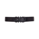 SALVATORE FERRAGAMO REVERSIBLE AND ADJUSTABLE GANCINI BELT BLACK/BLUE