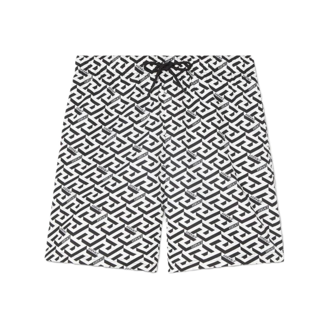 VERSACE LA GRECA BOARDSHORTS WHITE/BLACK