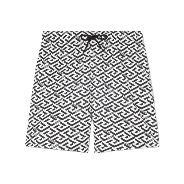 VERSACE LA GRECA BOARDSHORTS WHITE/BLACK