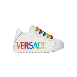 VERSACE VERSACE LOGO BABY TRAINERS WHITE/MULTICOLOR