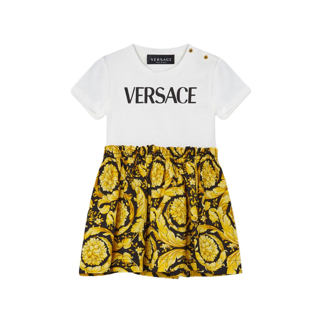 Versace Baby White & Gold Barocco T-Shirt