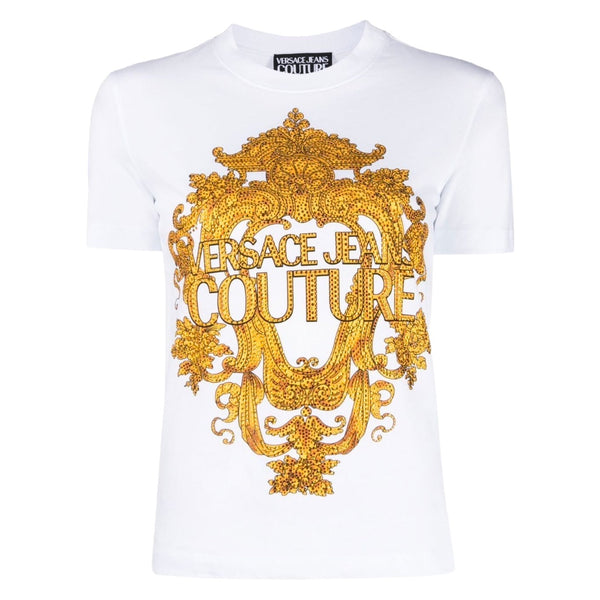 VERSACE JEANS COUTURE BAROCCO T-SHIRT WHITE/GOLD