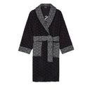 VERSACE LA GRECA BATHROBE BLACK/GRAY