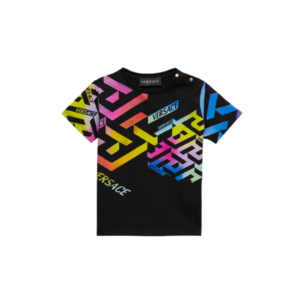 VERSACE KIDS LA GRECA LOCO RAINBOW TSHIRT