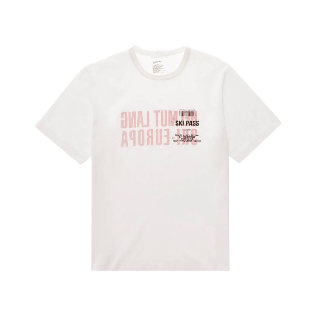 HELMUT LANG SKI LOGO TEE WHITE