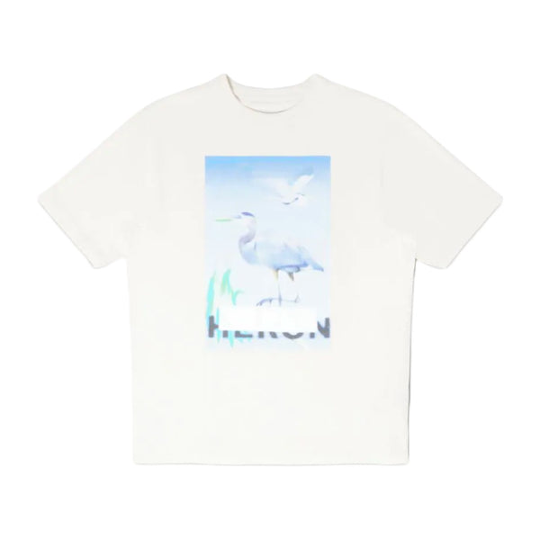 HERON PRESTON CENSORED HERON SS TEE WHITE LIGHT BLU